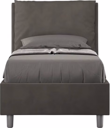 Letto Singolo 80x210 cm Senza Rete Antea Grigio