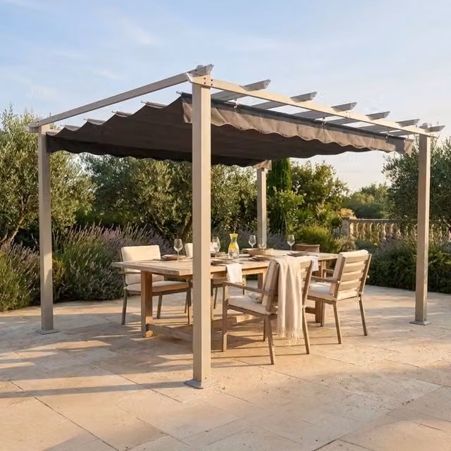 GAZEBO ASTORIA 3 X 4 TORTORA TELO GRIGIO