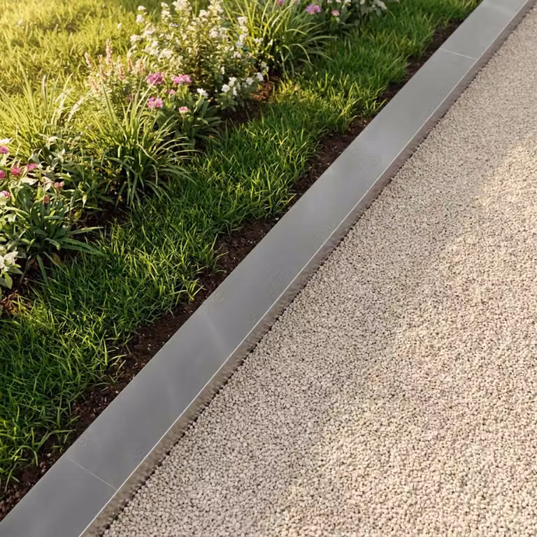 Set di 10 profili di copertura per giardino vidaXL in acciaio zincato grigio, L: 100 cm, P: 10 cm, H: 5 cm