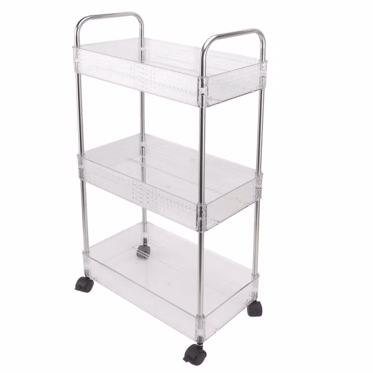 Scaffale da cucina, scaffali a 3 livelli, carrello portaoggetti a 3 livelli, carrello portaoggetti da cucina, scaffale portaoggetti da bagno, scaffali portaoggetti da cucina