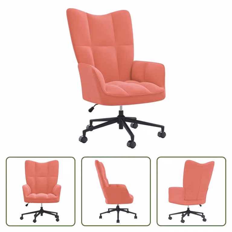 The Living Store reclinabile in velluto rosa