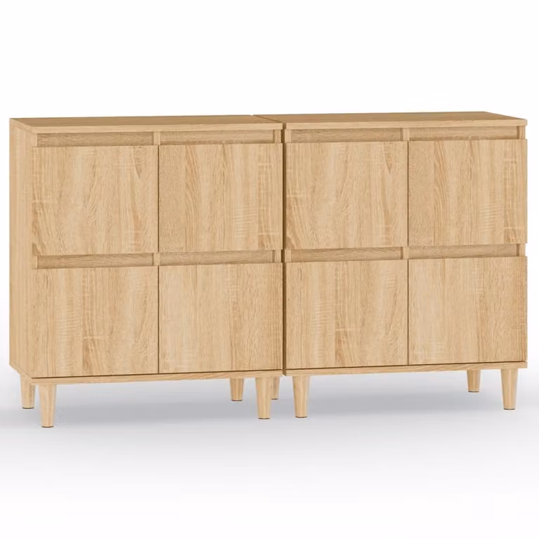 Credenze 2pz Rovere Sonoma 60x35x70 cm in Legno Multistrato