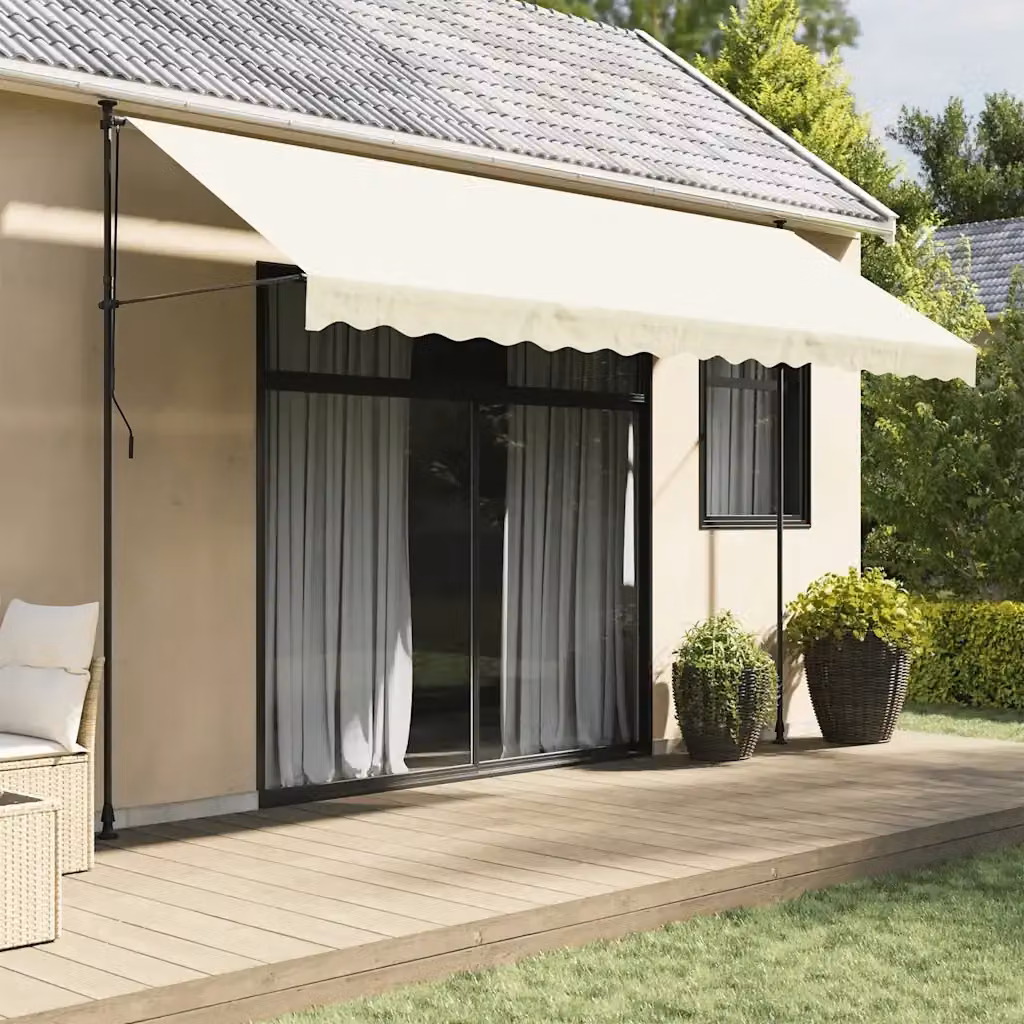 Tenda da sole retrattile DESIGN IN in poliestere e acciaio, colore beige, L: 400 cm, P: 150 cm – 2