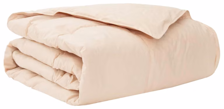 Coperta estiva beige, 135 x 220 cm, 100% fibra di kapok naturale