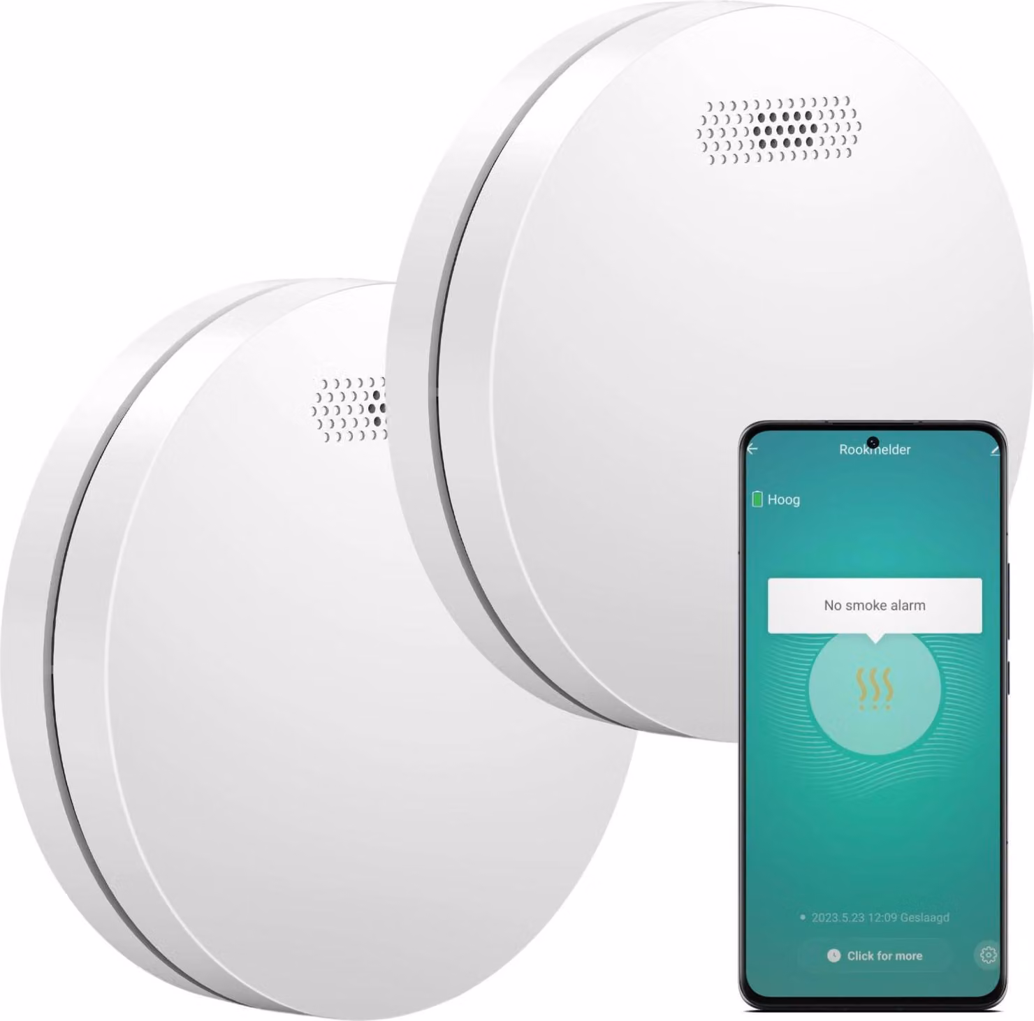 Aroha Smart Connect Rilevatore di Fumo WiFi - Batteria da 10 Anni, Sensore Fumo WiFi Con App Tuya & Smartlife - Allarme Anticendio - 2 pezzi