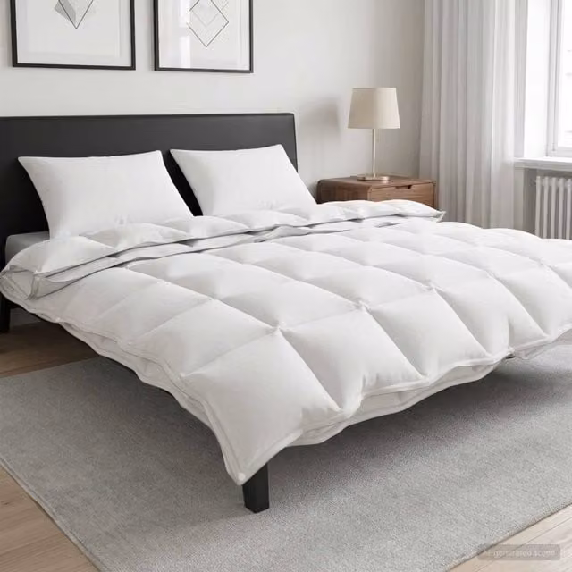 Set di 3 piumoni vidaXL in bambù bianco per tutte le stagioni, L 240 x L 220 cm