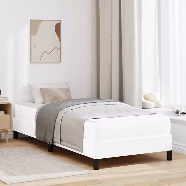 Struttura del letto Bianco Puro 90 x 190 cm Tessuto 3398604