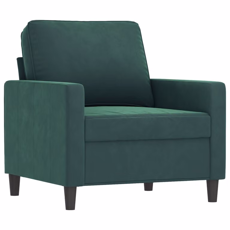 Poltrona Verde Scuro 60 cm Velluto