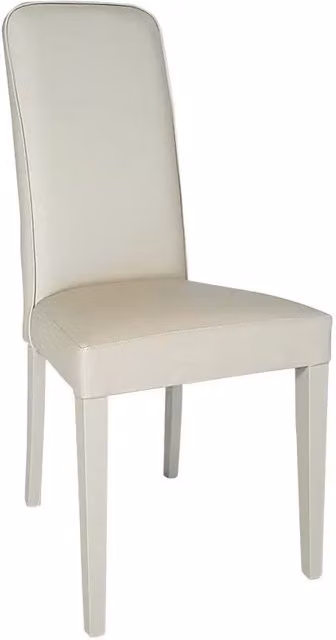 Set di 2 sedie imbottite in ecopelle beige con fusto beige Mobili 2G