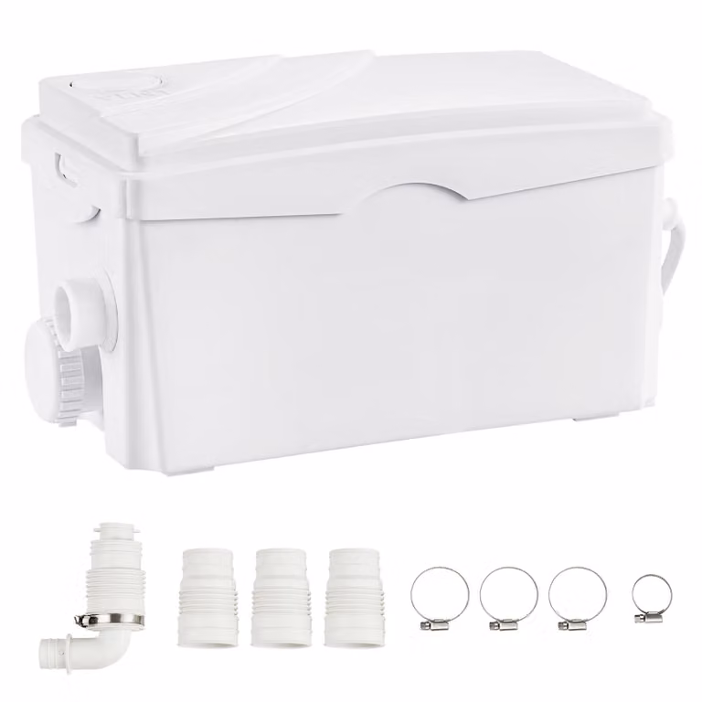 SucceBuy, sistema di sollevamento acque reflue da 350 W, portata 7 m, altezza di sollevamento: pompa per acque reflue con 3 ingressi per acque, adatta per scantinati e lavelli da cucina