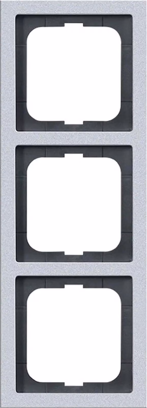 Busch-Jaeger Future Linear, telaio, triplo, argento alluminio, 1 pz.