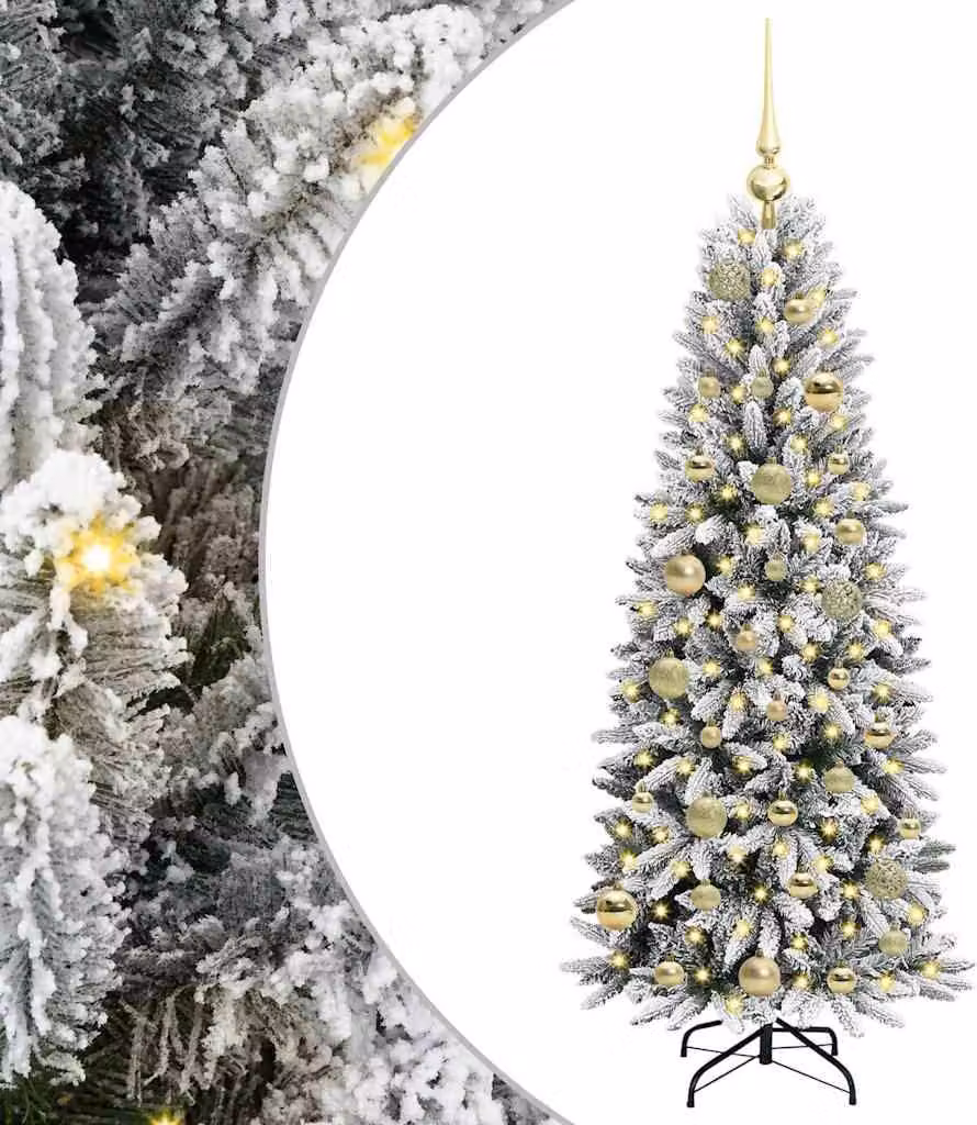 Albero di Natale artificiale con 150 LED Bianco 120 cm