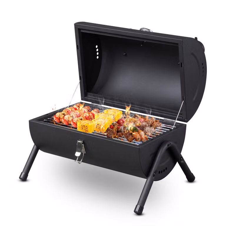 Griglia portatile a carbone ALIGHTUP, con coperchio e controllo della temperatura, dimensioni 42x30x36 cm
