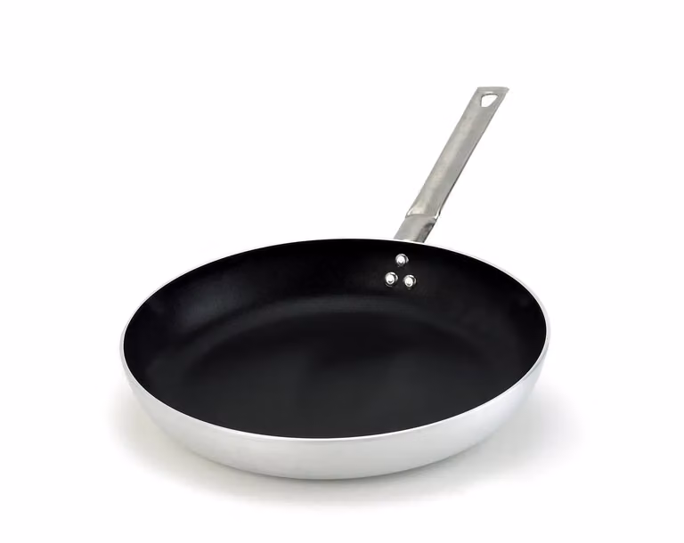 Padella in alluminio antiaderente con manico piatto in acciaio inox, spessore 3 mm, diam. 40cm