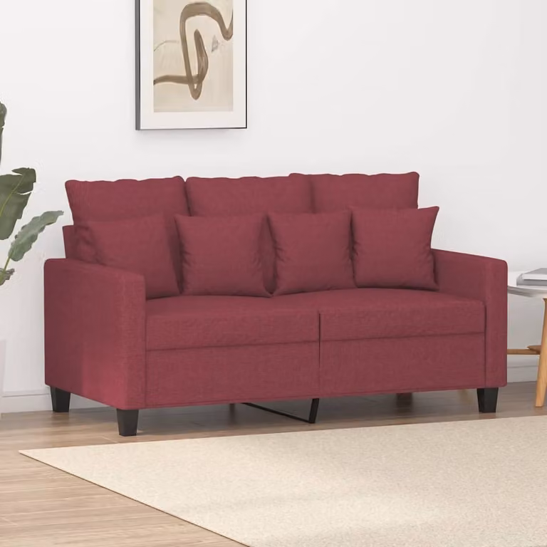 Maison Exclusive - Divano a due posti bordeaux 120 cm in tessuto