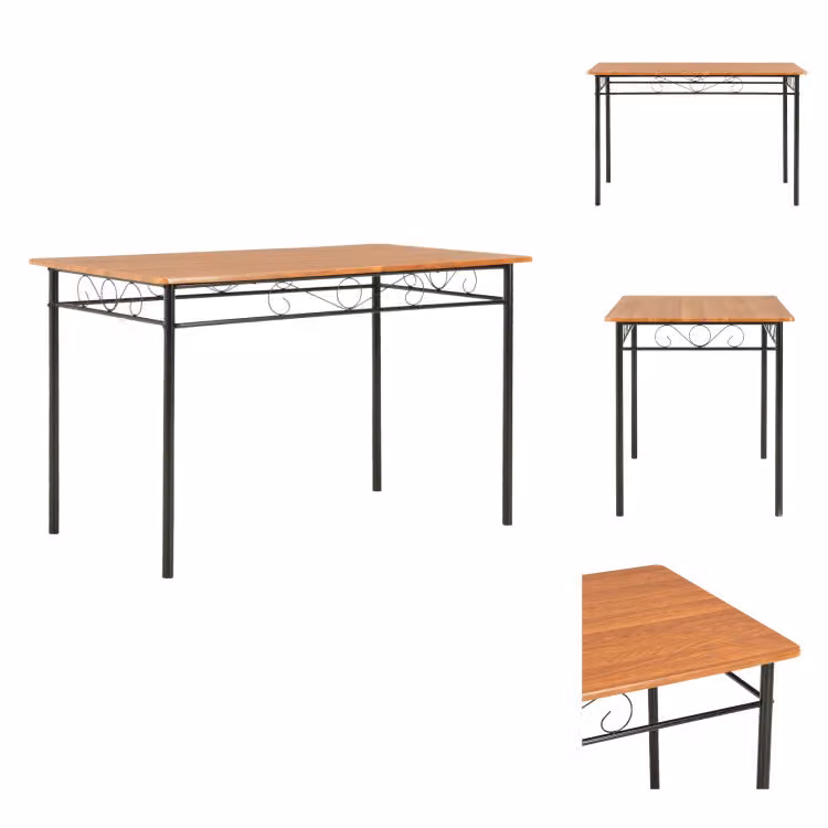 vidaXL Tavolo da pranzo marrone 120×70×75 cm MDF - Tavoli da pranzo