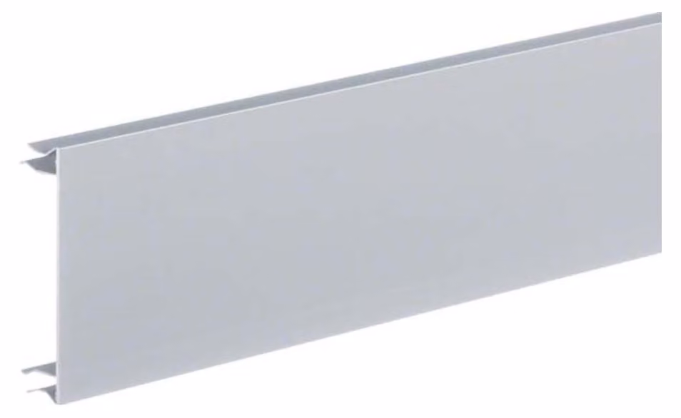 2 metri Tubo per parapetto OT in alluminio anodizzato naturale - Coperchio per collegamento cavi 80 mm BRA 0802 ELN