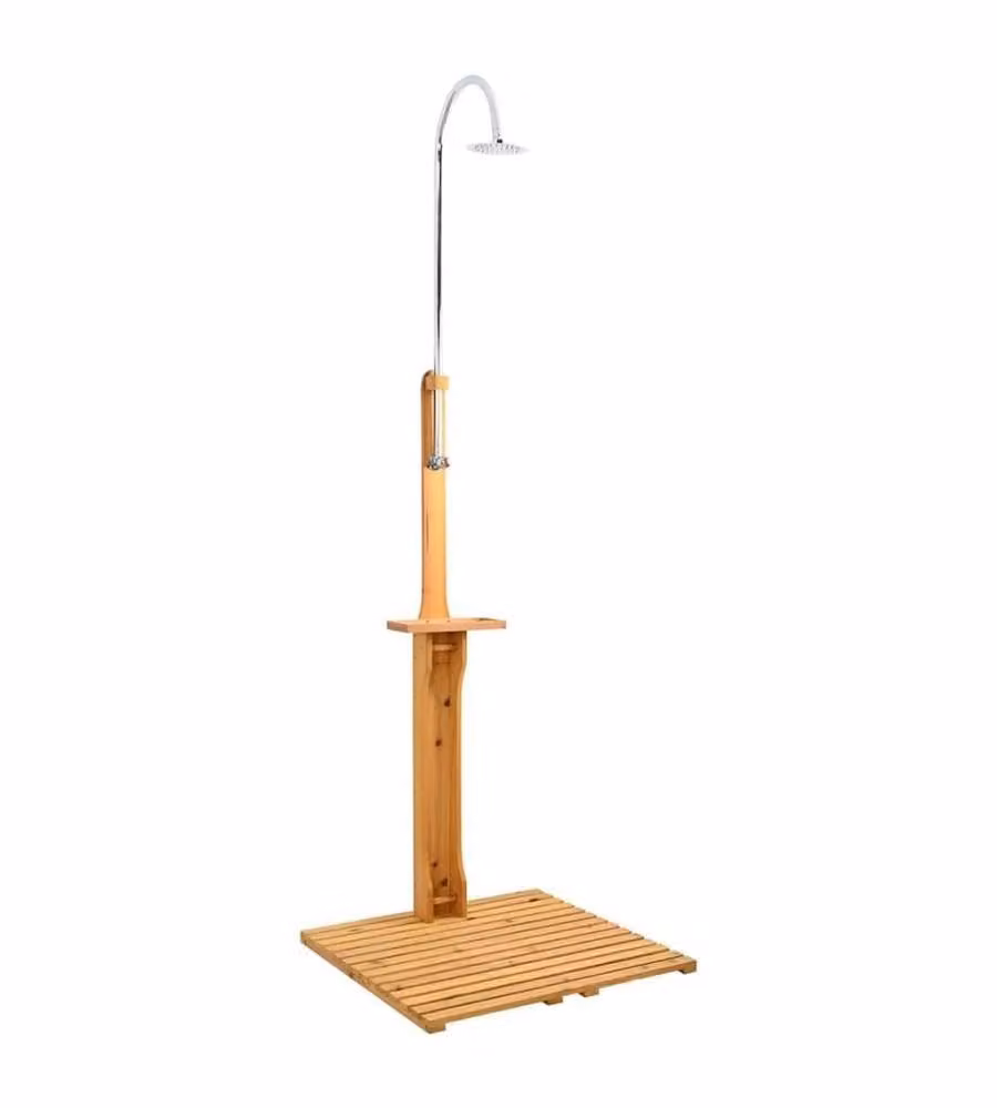 vidaXL Doccia da Giardino in Legno - Resistente agli Agenti Atmosferici