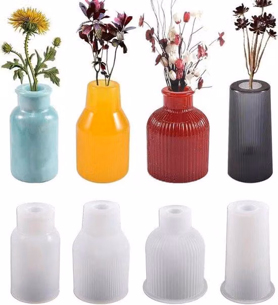 Set di stampi in silicone per vasi da fiori in resina epossidica fai da te