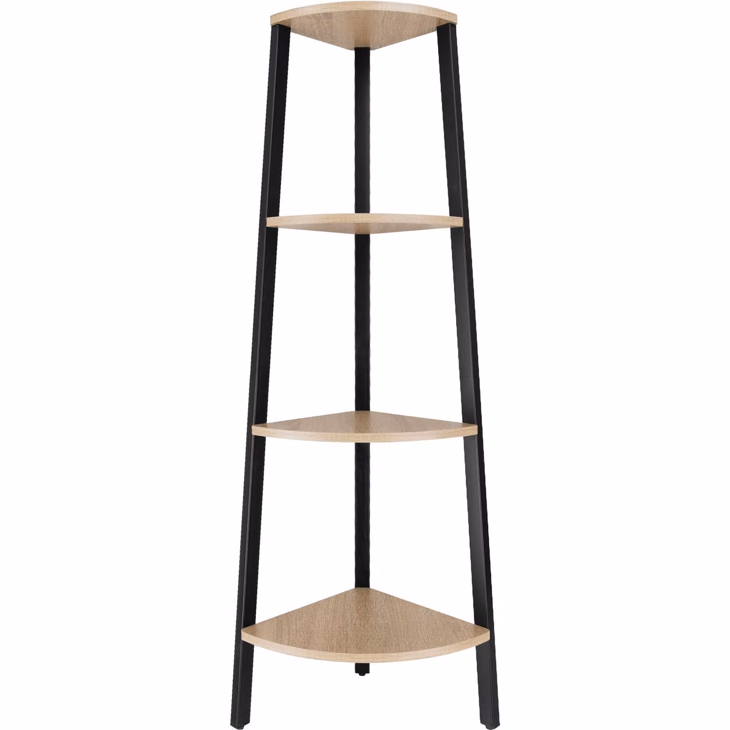 Scaffale ad angolo Tectake in stile industriale, colore rovere e marrone, L/P/H: 34 x 34 x 125 cm – 2