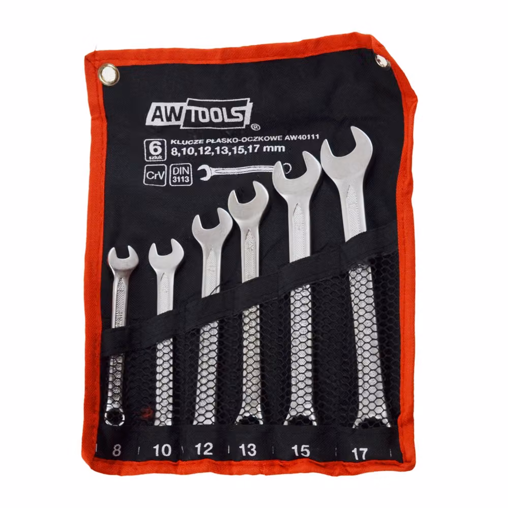 Awtools Set di 6 chiavi a lama piattaElem. 8/10/12/13/15/17Mm