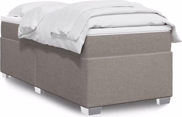 Maison Exclusive - Giroletto a Molle con Materasso Tortora 90x200 cm inTessuto