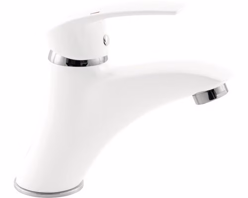 Miscelatore a leva per lavabo Novaservis Metalia 57 bianco cromo 57002/1,1