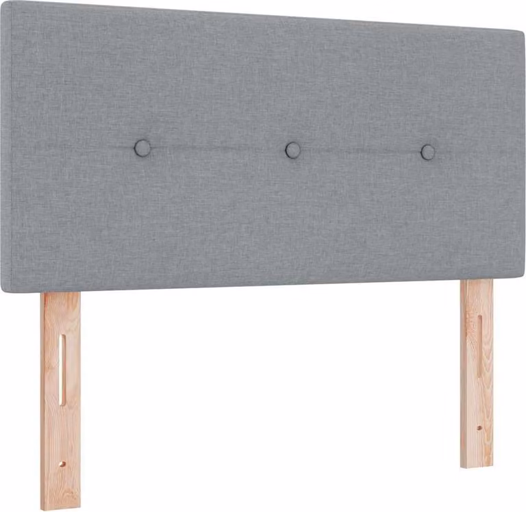 Testiera regolabile in altezza Grigio chiaro 90 cm Tessuto