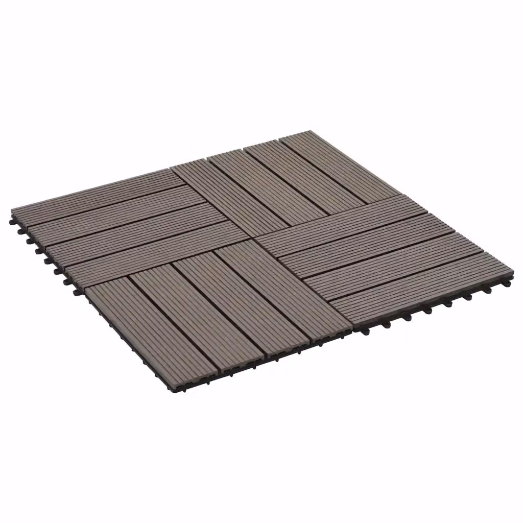 Set di 22 piastrelle per decking DESIGN IN in WPC marrone, L/P: 30 x 30 cm, modello CFW7014249 – 2