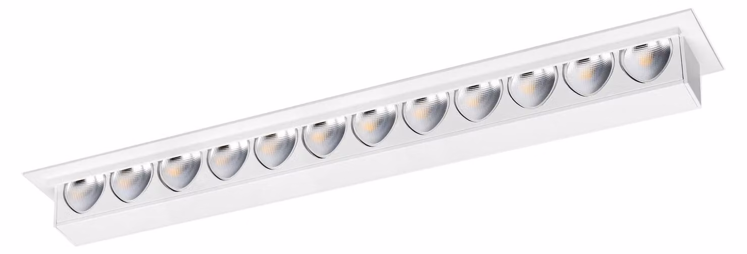 Downlight Bento Wall Washer 12 LED 12 Bianco caldo - 2700K CRI 90 Bianco IP20 842 lm