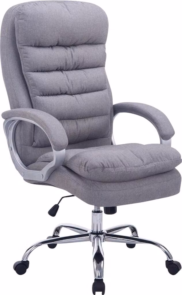 Sedia da ufficio TPFLiving BIG Vancom in tessuto grigio