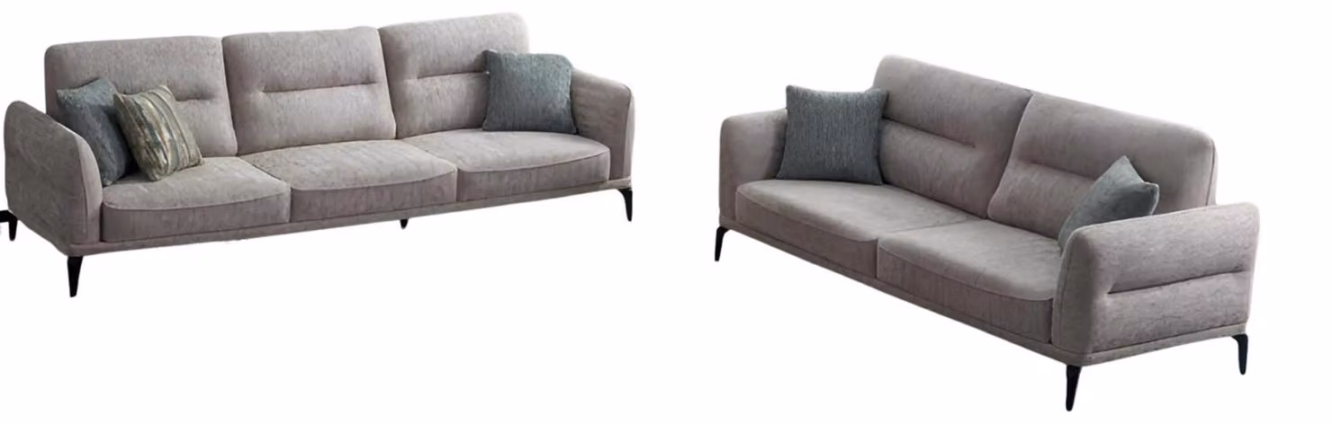 Sofagarnitur Big Couch Sofa Couchen Polster Möbel Set 4+3 Sitzgarnitur