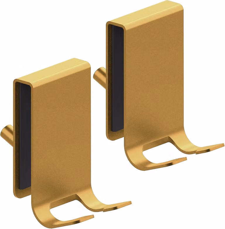 Ganci per doccia senza foratura, imbottiti, confezione da 2, in acciaio inossidabile, adatti per vetri da 5-10 mm, per il bagno