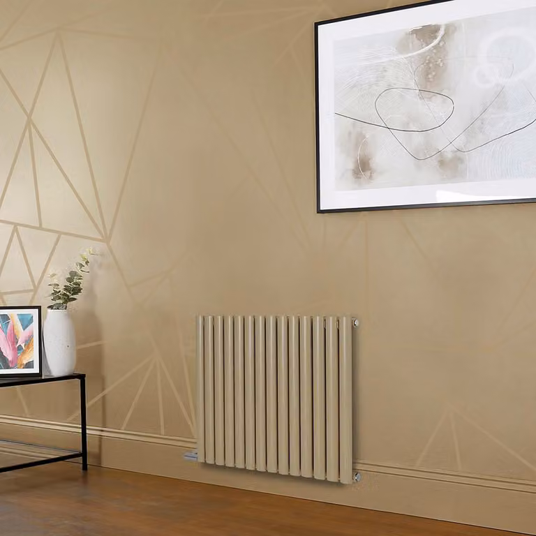 Radiatore Elettrico di Design Orizzontale Marrone (Elk Brown) - Pannello Singolo - 635mm x 413mm - Senza Termostato - Revive