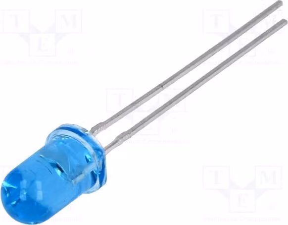 2 emettitori a infrarossi, lunghezza d'onda 880nm, trasparenti, blu, 160mW, 5mm, montaggio a foro passante, angolo di emissione 20°, corrente di funzionamento 20mA, modello LL-503HIRT2E-1CC, per applicazioni a infrarossi