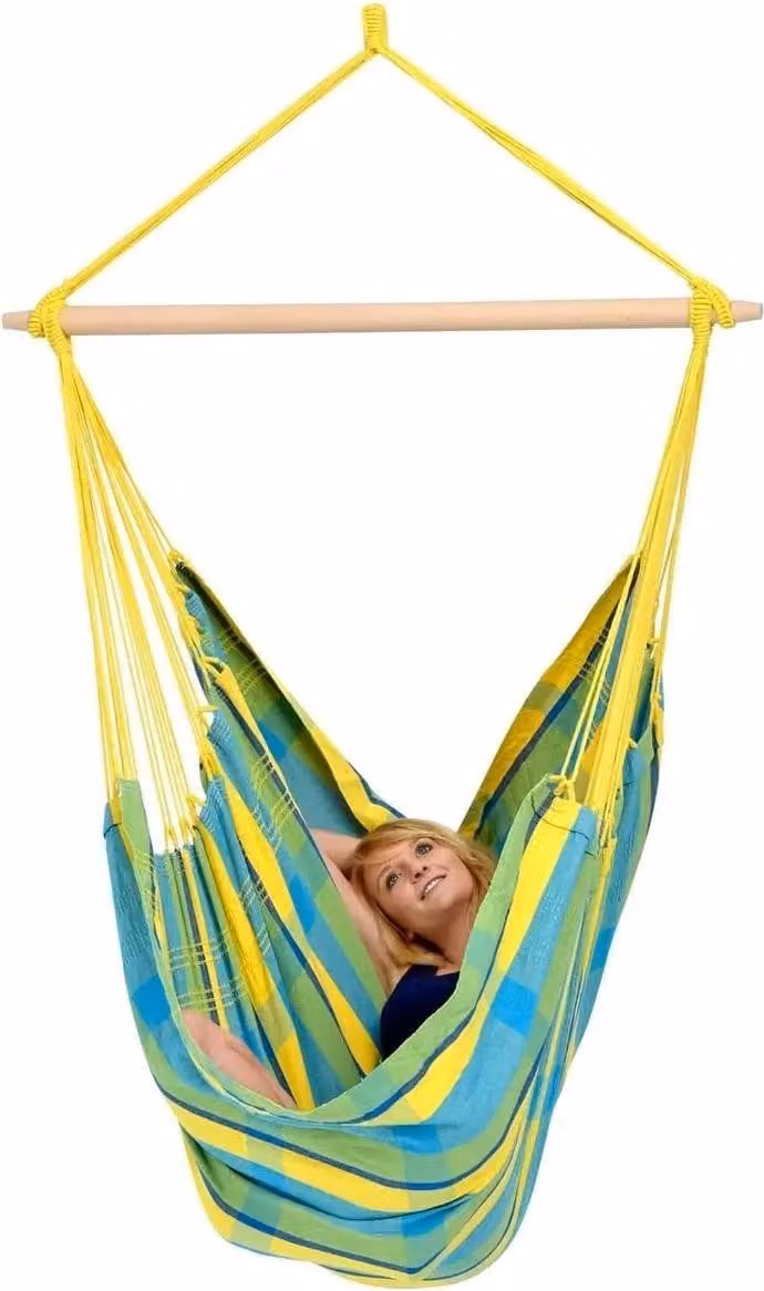 AMAZONAS XL Sedia pensile Brasil Lemon con barra distanziatrice Seduta di circa 160 x 130 cm