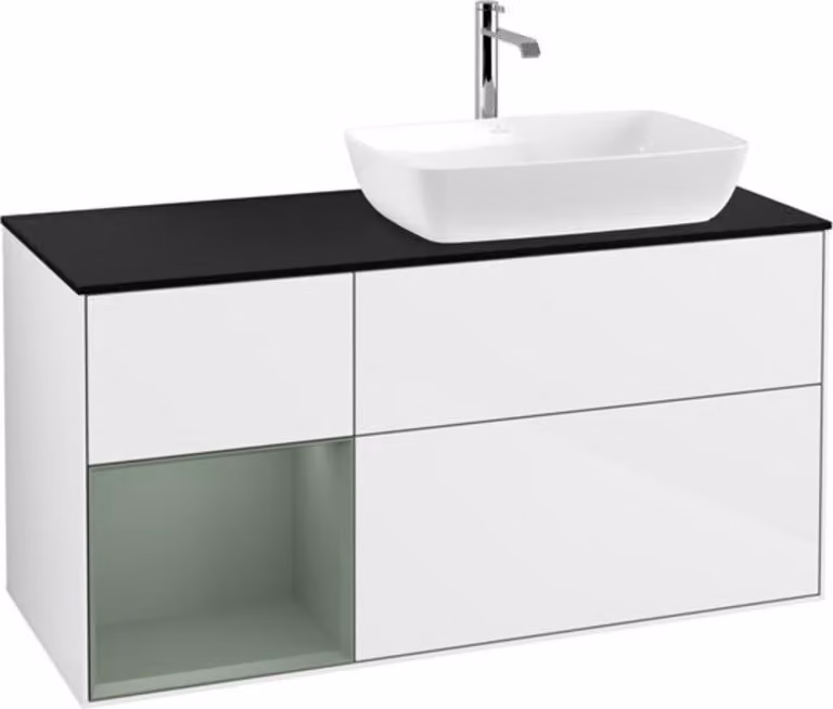 V&B illuminazione da parete del mobile Finion 120cm, Pl b m, Rg Ol m Lac, glo wh. Lac