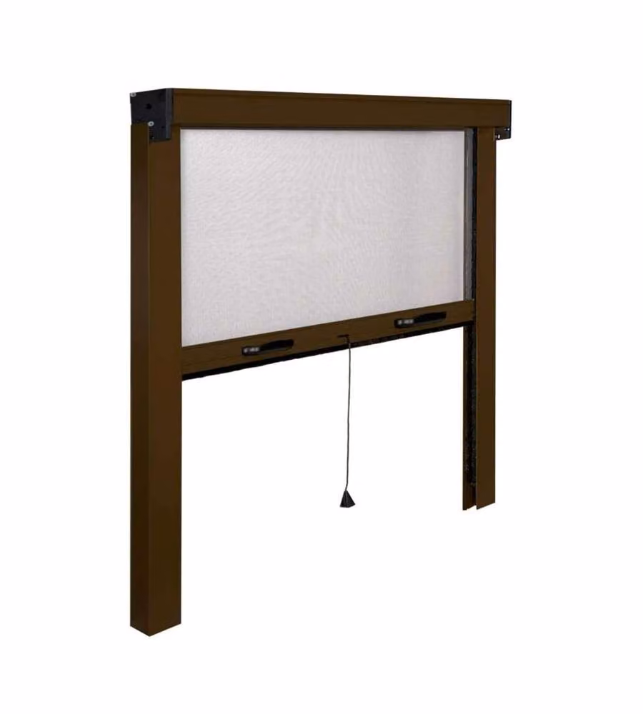 Zanzariera verticale avvolgibile in alluminio marrone IART5332 L: 80 cm, H: 160 cm – 1