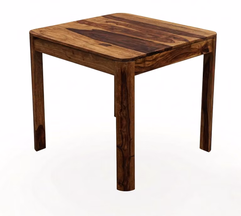 WOHNLING Tavolo da pranzo in legno massello Sheesham 80x80 cm marrone scuro Tavolo da pranzo quadrato Tavolo da cucina per 4 persone Tavolo in legno Tavolo da pranzo Fatto a mano