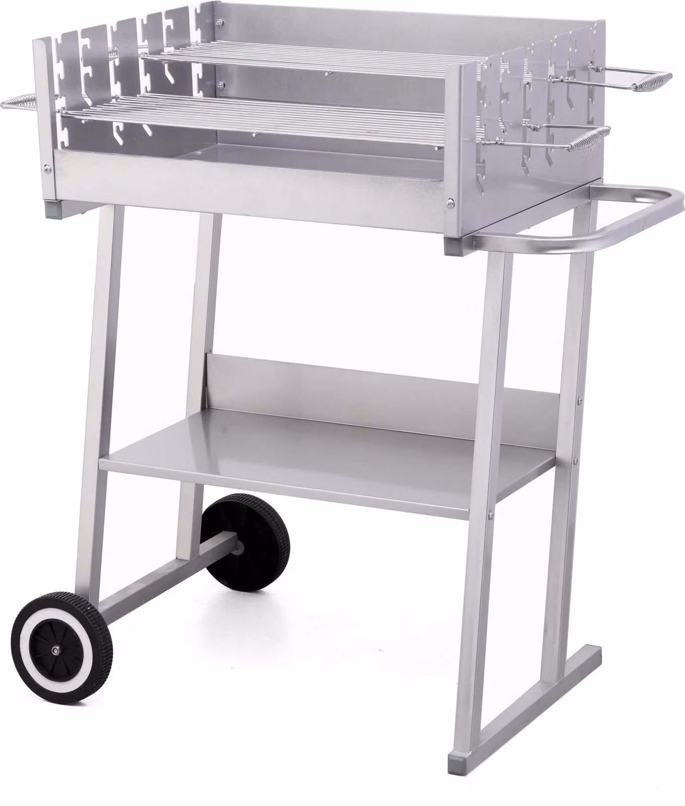 Barbecue a carbonella Tepro 'Pasadena' con ruote in plastica Superficie del barbecue 2x circa 56x18 cm Carrello per barbecue