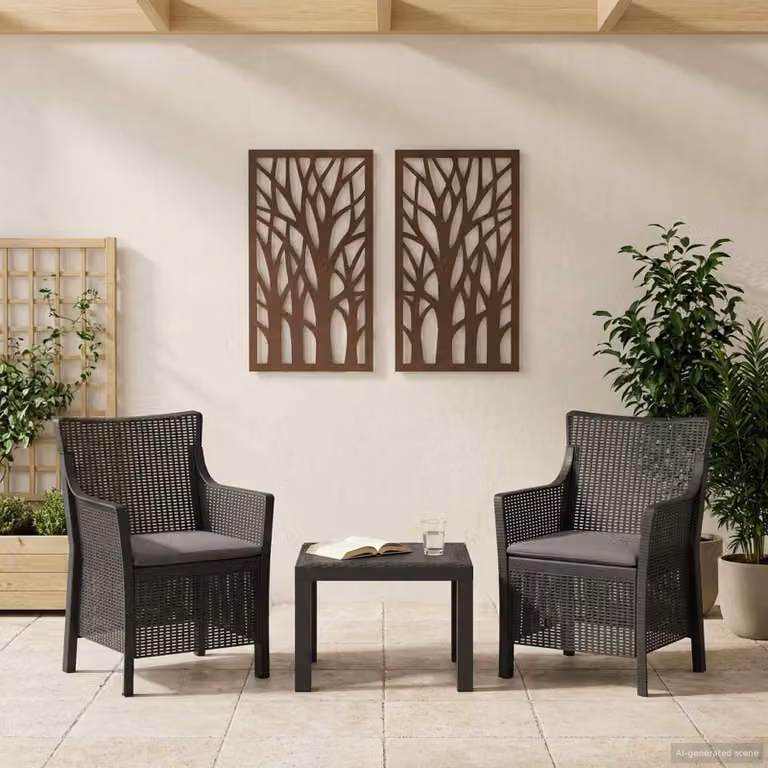 Maison Exclusive - Set da salotto, 3 pezzi, colore antracite, materiale: polipropilene