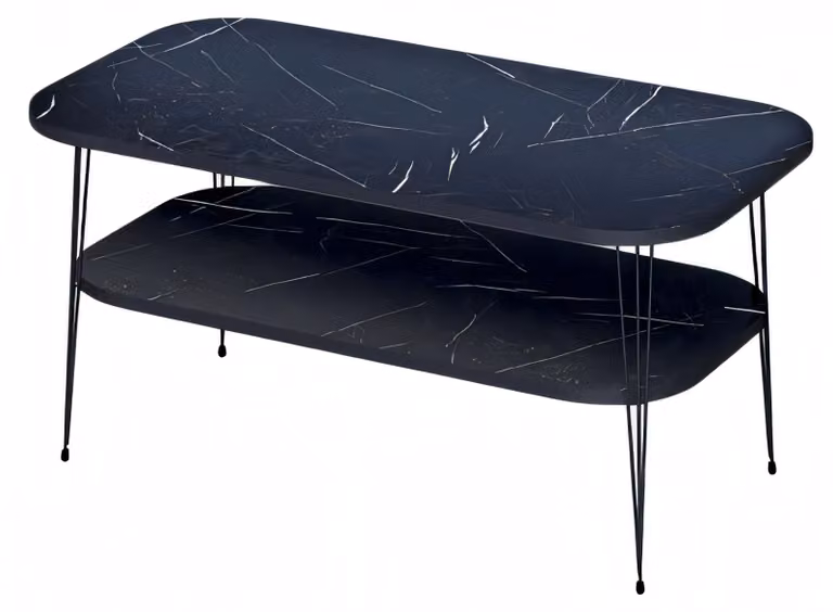 Eleganter schwarzer Couchtisch aus Holz für modernes Wohnzimmer