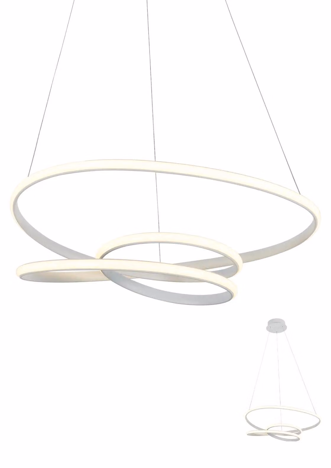 Apparecchi a sospensione in materiale SINTRA con illuminazione a LED