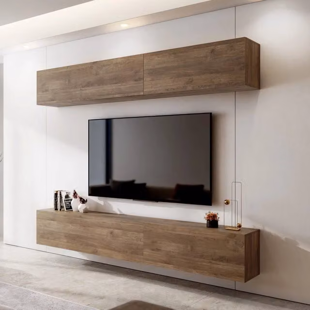 Parete Attrezzata Modulabile DMORA Suisio per Soggiorno, Marrone – 1