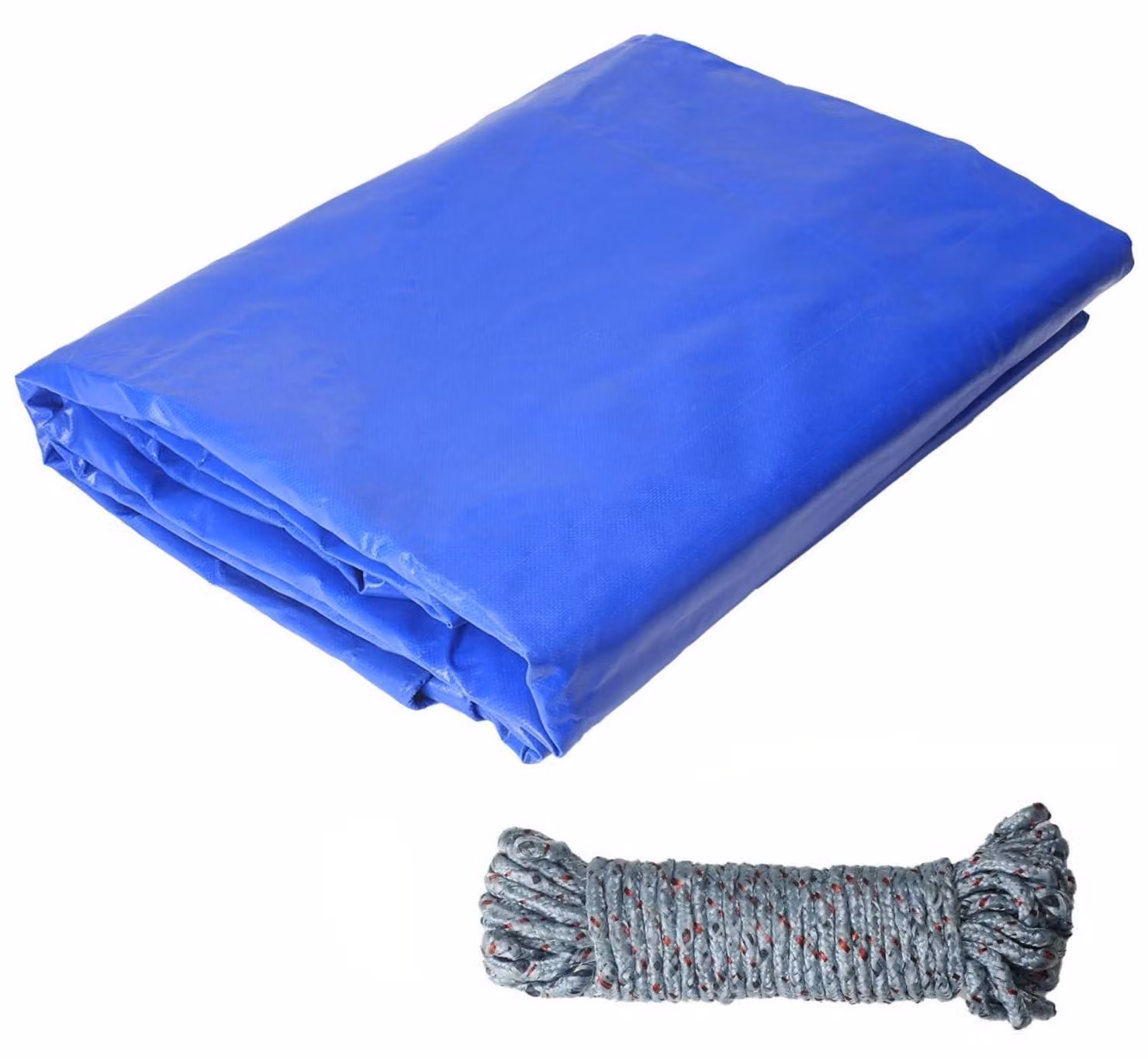 Telo di copertura in PVC blu, dimensioni 3x5 metri, con occhielli, impermeabile e con protezione UV