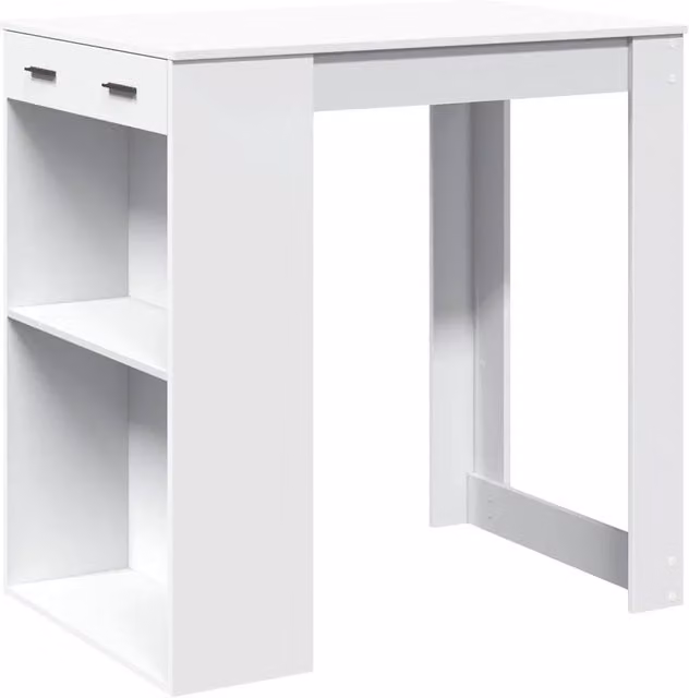 Tavolo da Bar Bianco 102x70x103,5 cm in Truciolato