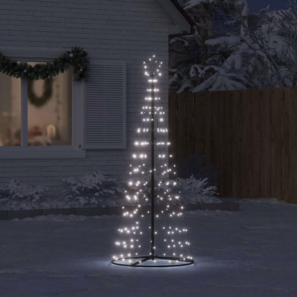 vidaXL Albero di Natale a LED 200 LED Bianco Freddo 180 cm