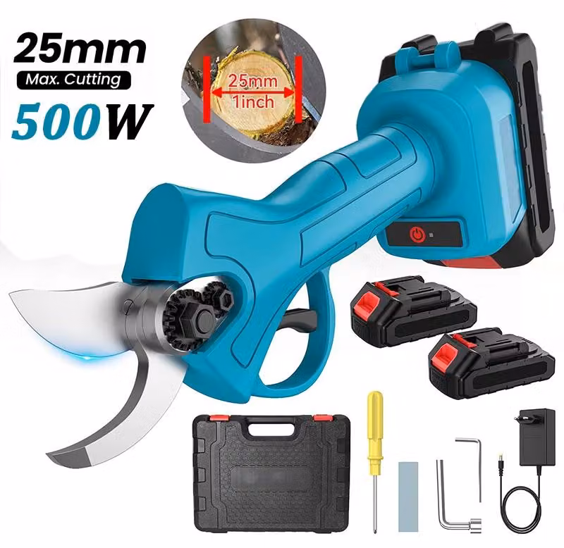 Tagliasiepi, funzionamento a batteria, lama resistente, con 2 batterie