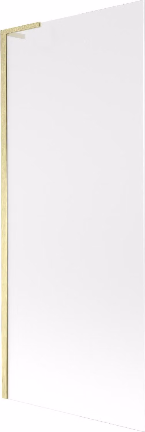 Mexen Next L paratia da vasca da bagno ad un'anta 80 x 150 cm, ghiacciato, oro spazzolato - 895-080-000-03-30-55