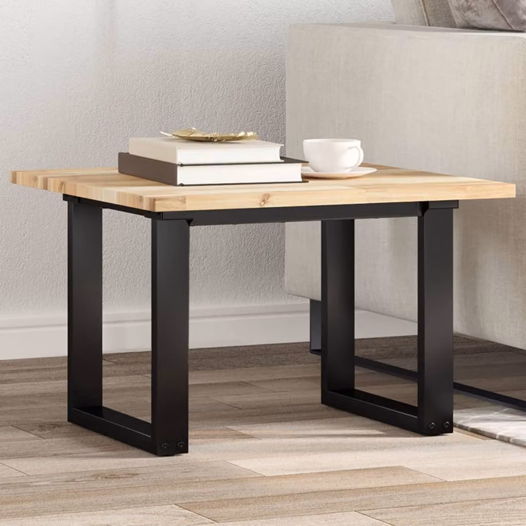 Piano Tavolo Quadrato vidaXL in Legno Massello di Acacia Marrone L: 60 cm, P: 60 cm, H: 2 cm